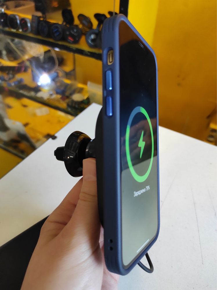 Авто держатель магнит для айфона Iphone Magsafe беспроводная зарядка