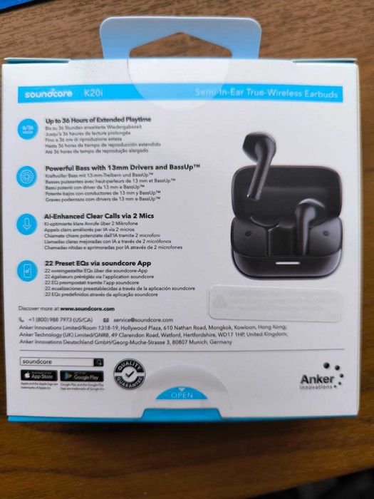 Навушники Anker SoundCore K20i Black