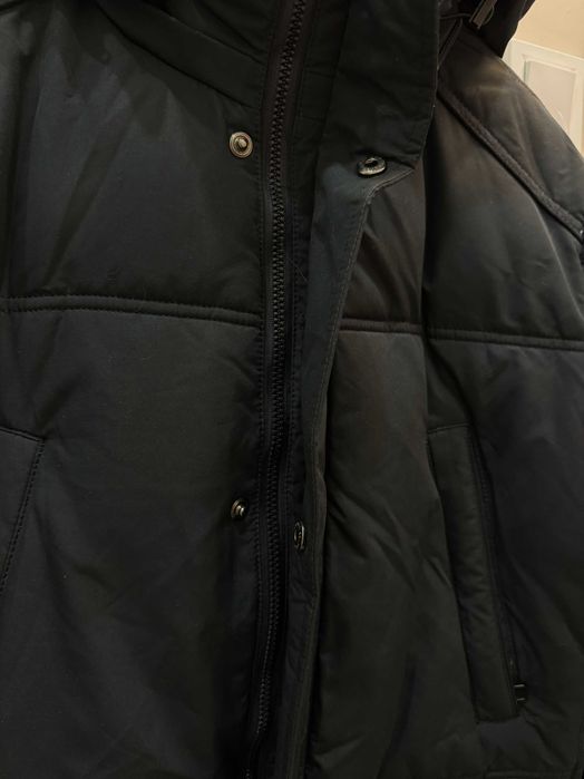 Пуховик теплый мужской. Зимове пальто куртка чоловіча тепла чорна