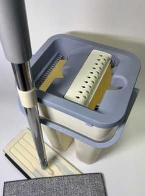 Швабра ледарка з відром Авто віджим з самовіджимом Швабра Лентяйка