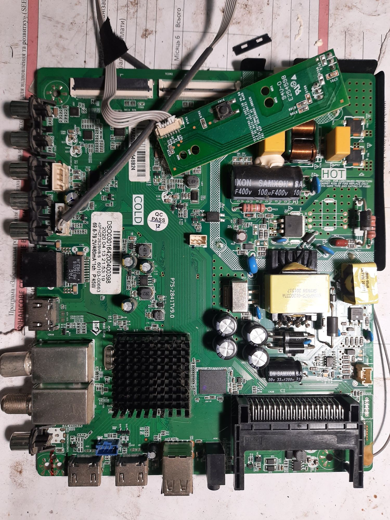 Системна плата телевізора Smart 43GHDT2SM8-S  P75-352v6.2