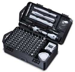 Mini caixa de ferramentas c/ 115 chaves de fenda de precisão
