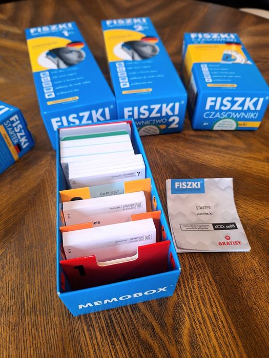 FISZKI Niemiecki (zestaw) Starter, A1, A2, Czasowniki