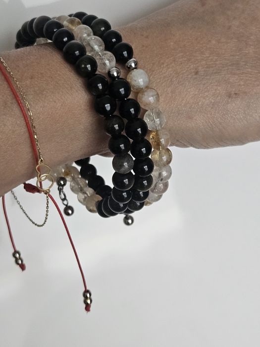 Owijana bransoletka z naturalnymi kamieniami