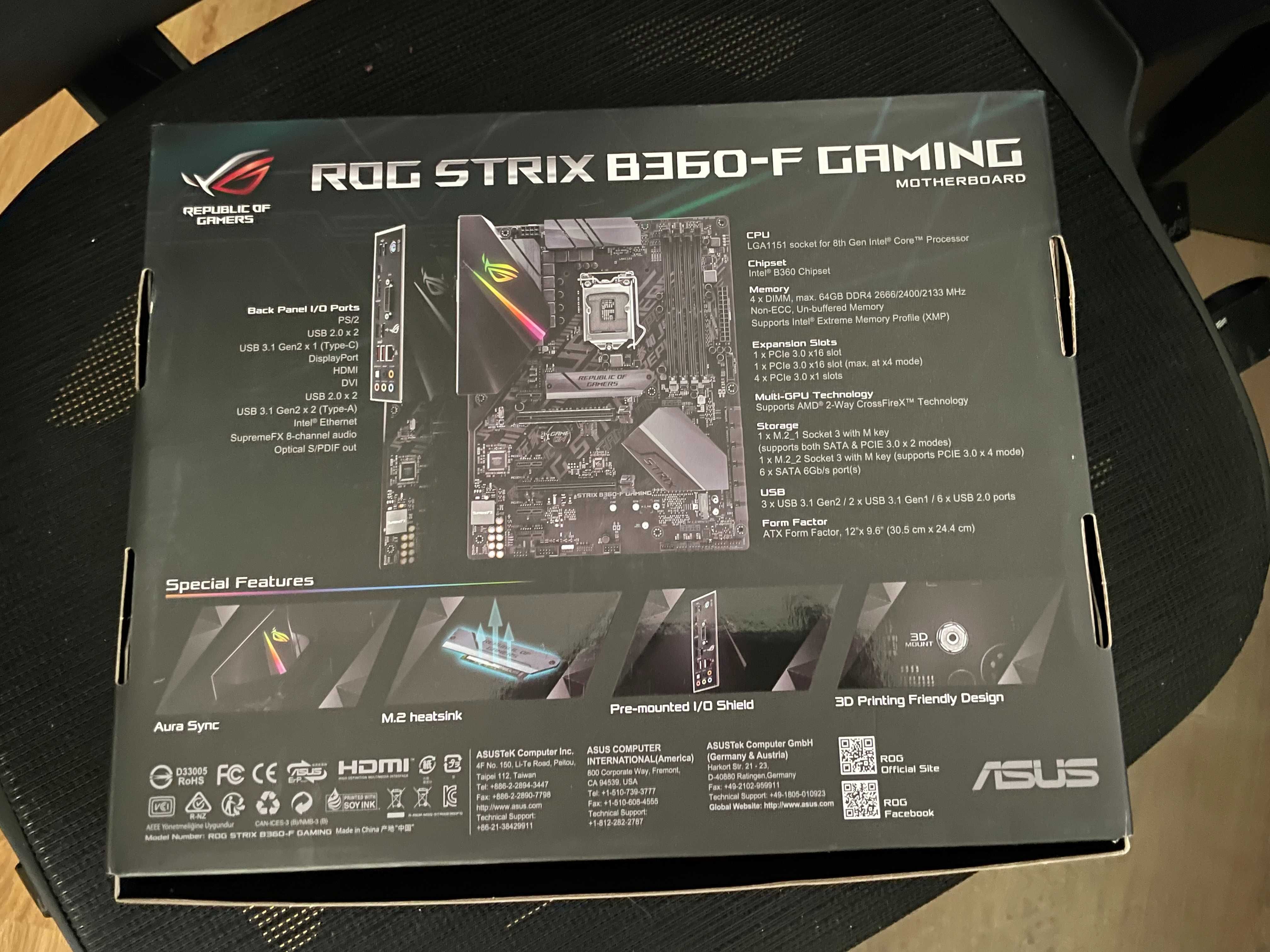 Motherboard Asus ROG STRIX B360-F Gaming