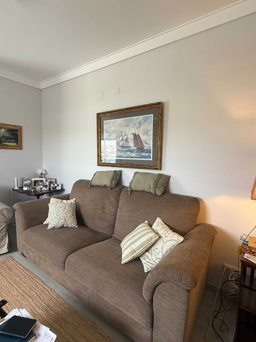 Sofá castanho 3 Lugares - Motivo: Mudança de casa