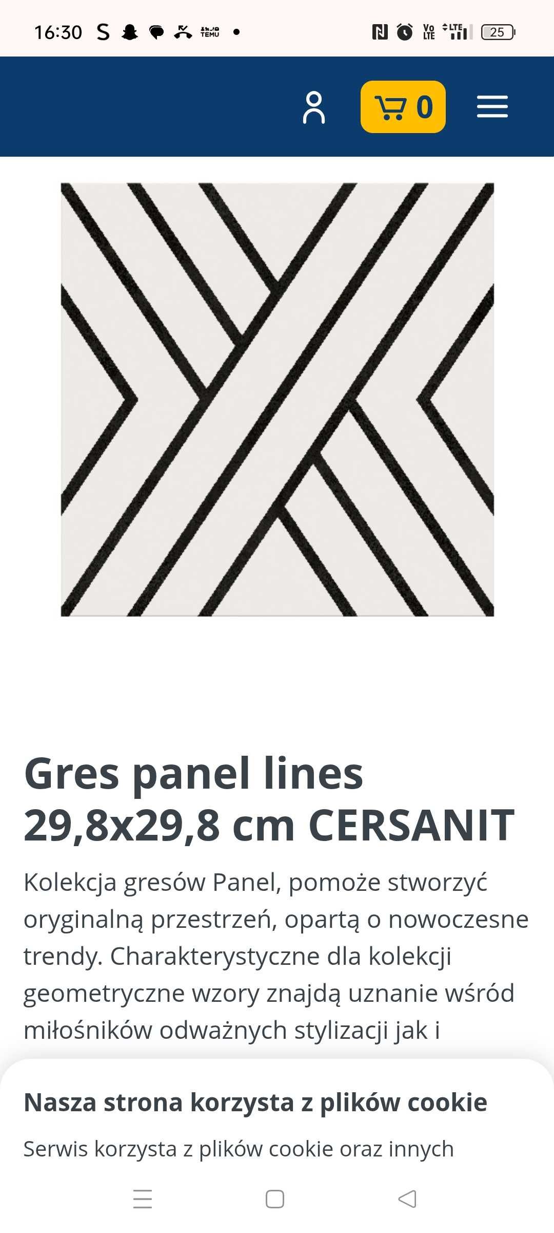 Gres panel lines 29,8x29,8 cm CERSANIT