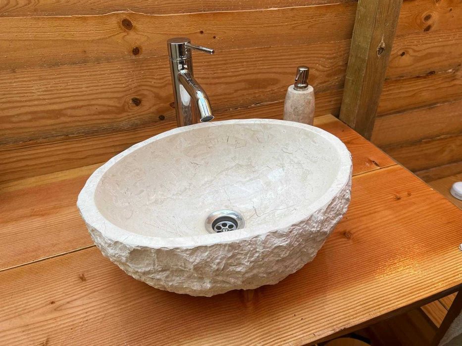 lavatorio de pousar 40-cm bege pedra