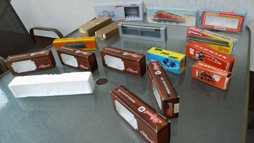 Marklin. Trix. Piko. Liliput. Zeuke. Pudełka do modeli kolejowych.