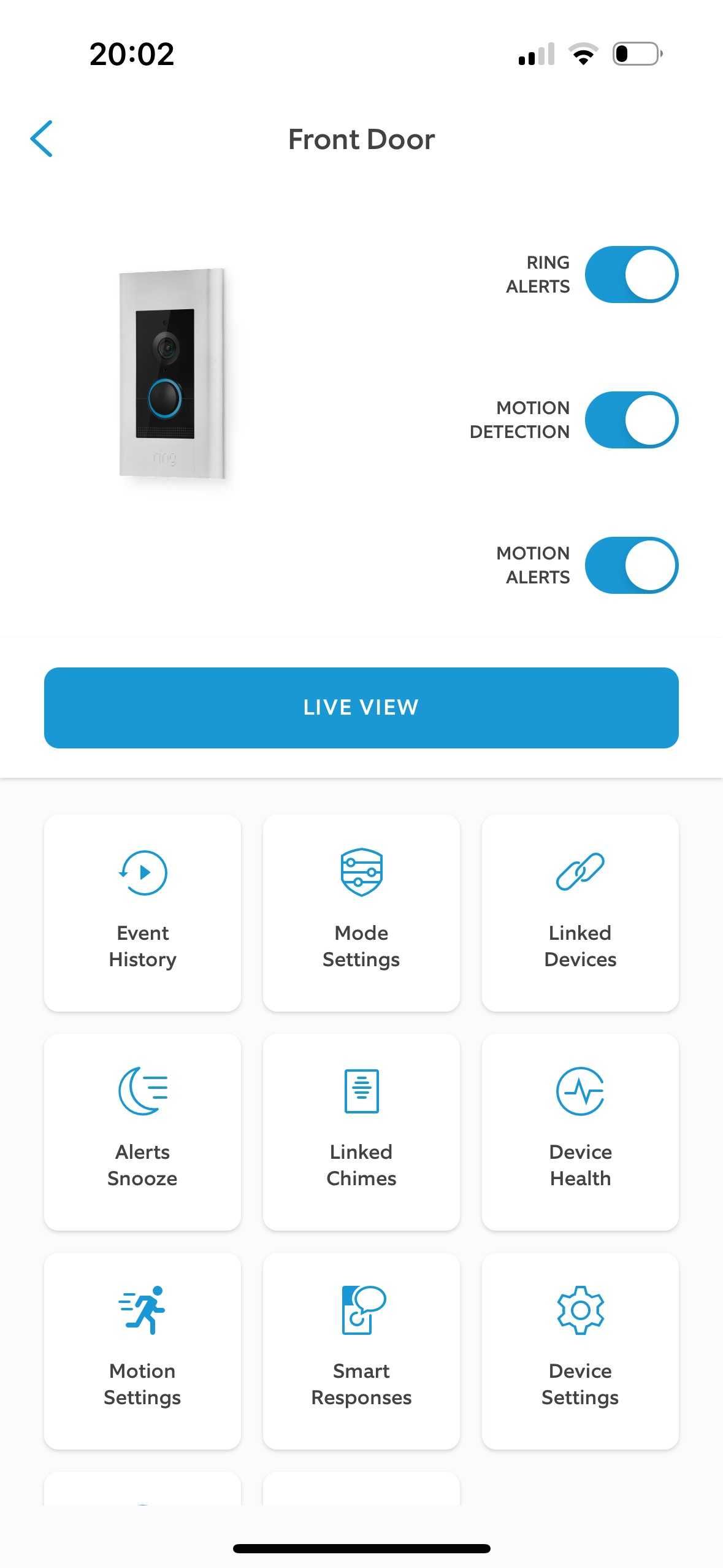 ring video doorbell Elite Wideodomofon 1080 wifi app