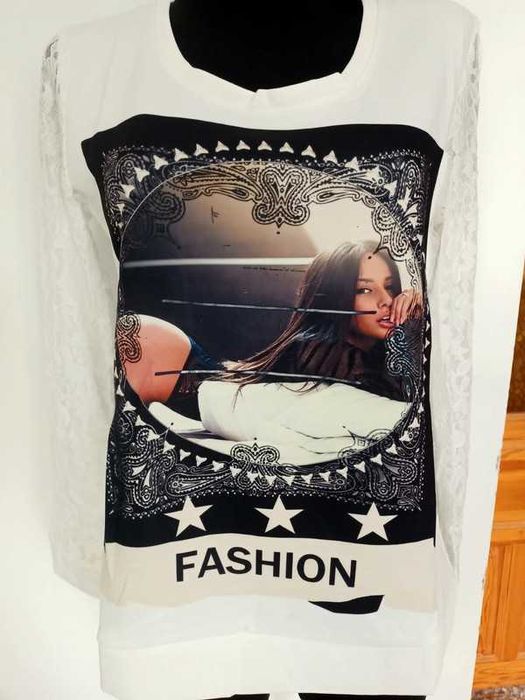 Bluzka biała koronkowa