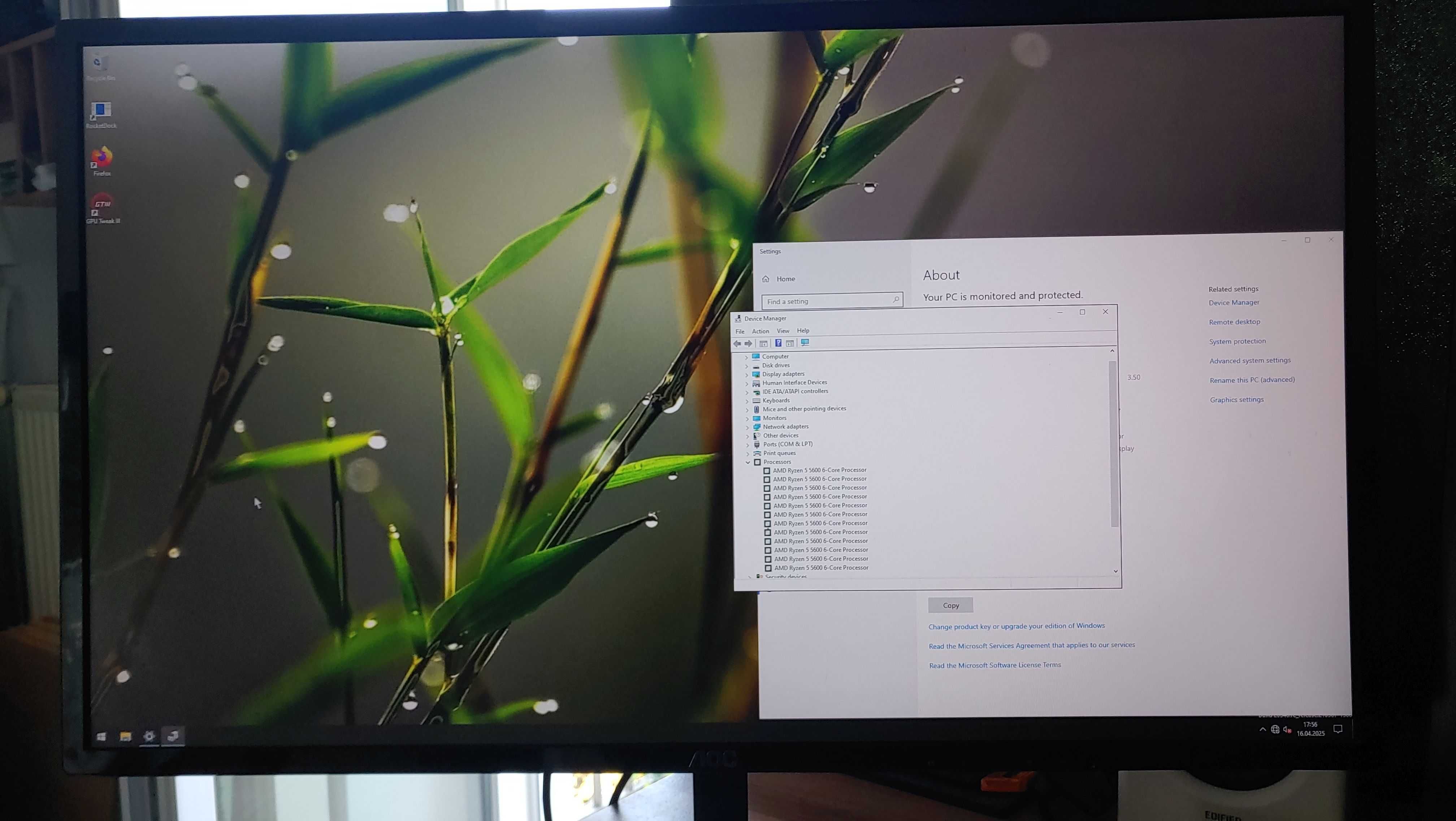 Zestaw komputerowy AMD Ryzen 5600 RTX 2060S komputer do gier / Monitor