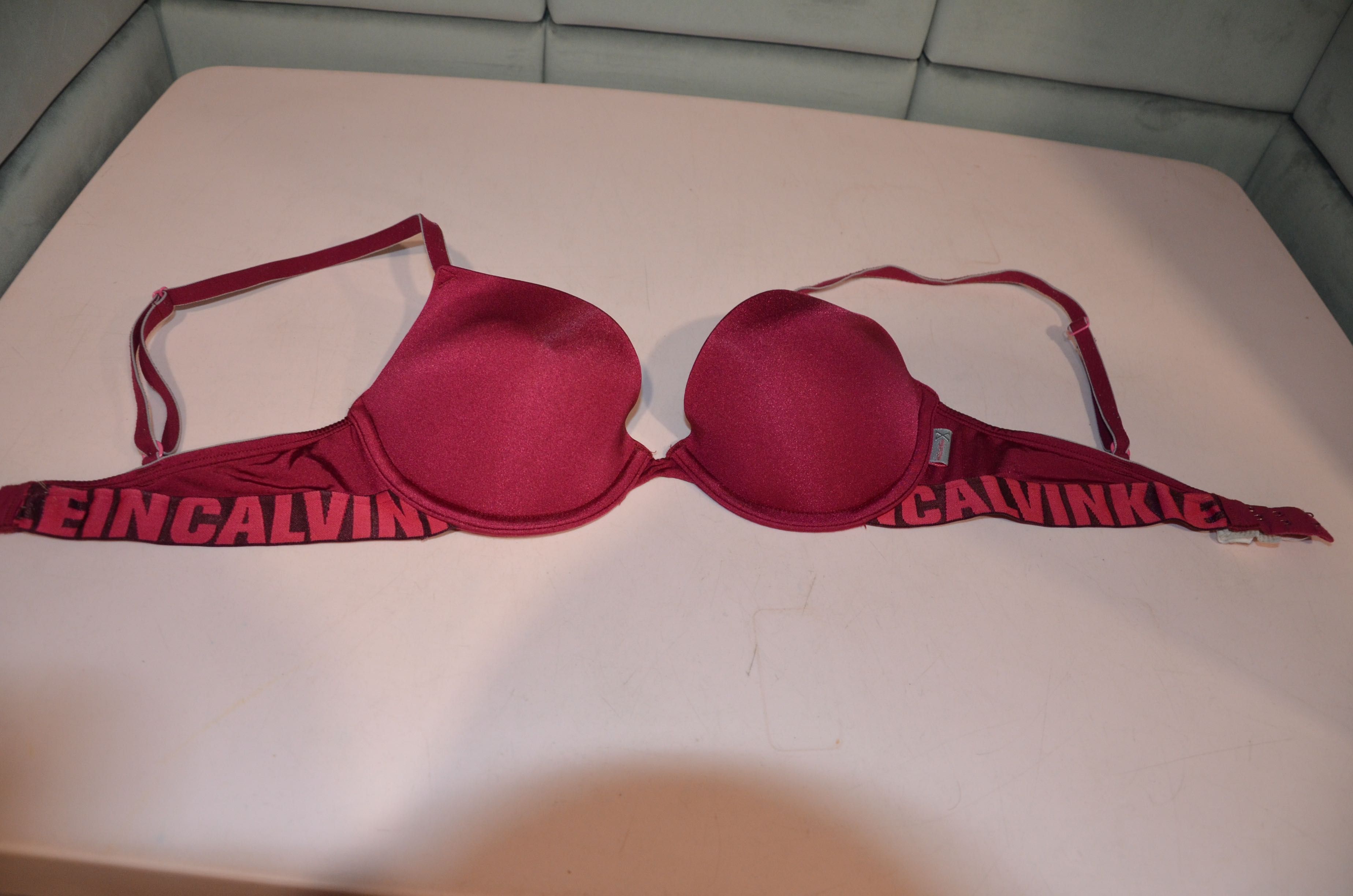 biustonosz bordo Calvin Klein stanik r.XS/S