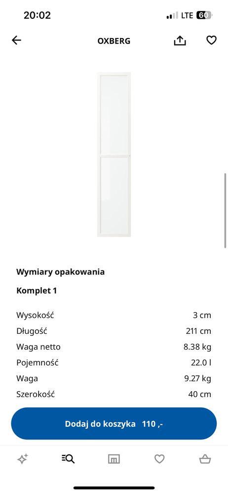 Drzwi oxberg ikea