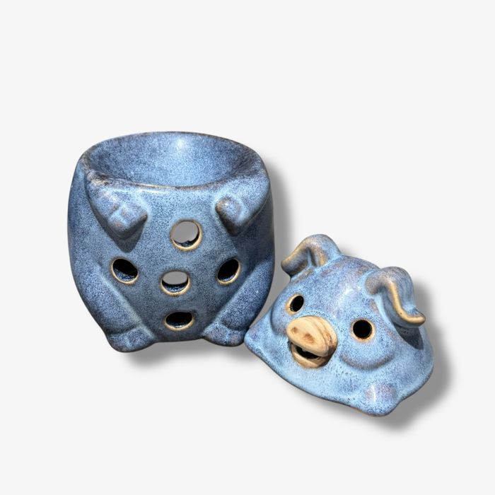 Conjunto Cerâmica Mealheiro e Queimador Óleo/Velas