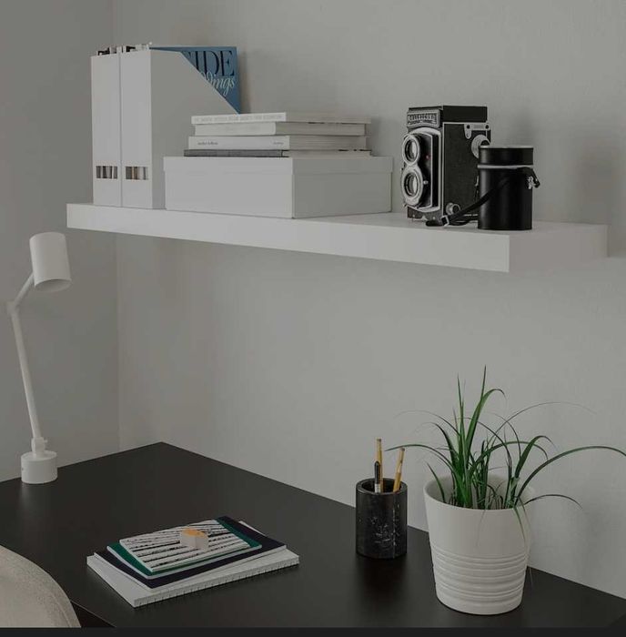 Estante de parede, branco, 110x26 cm