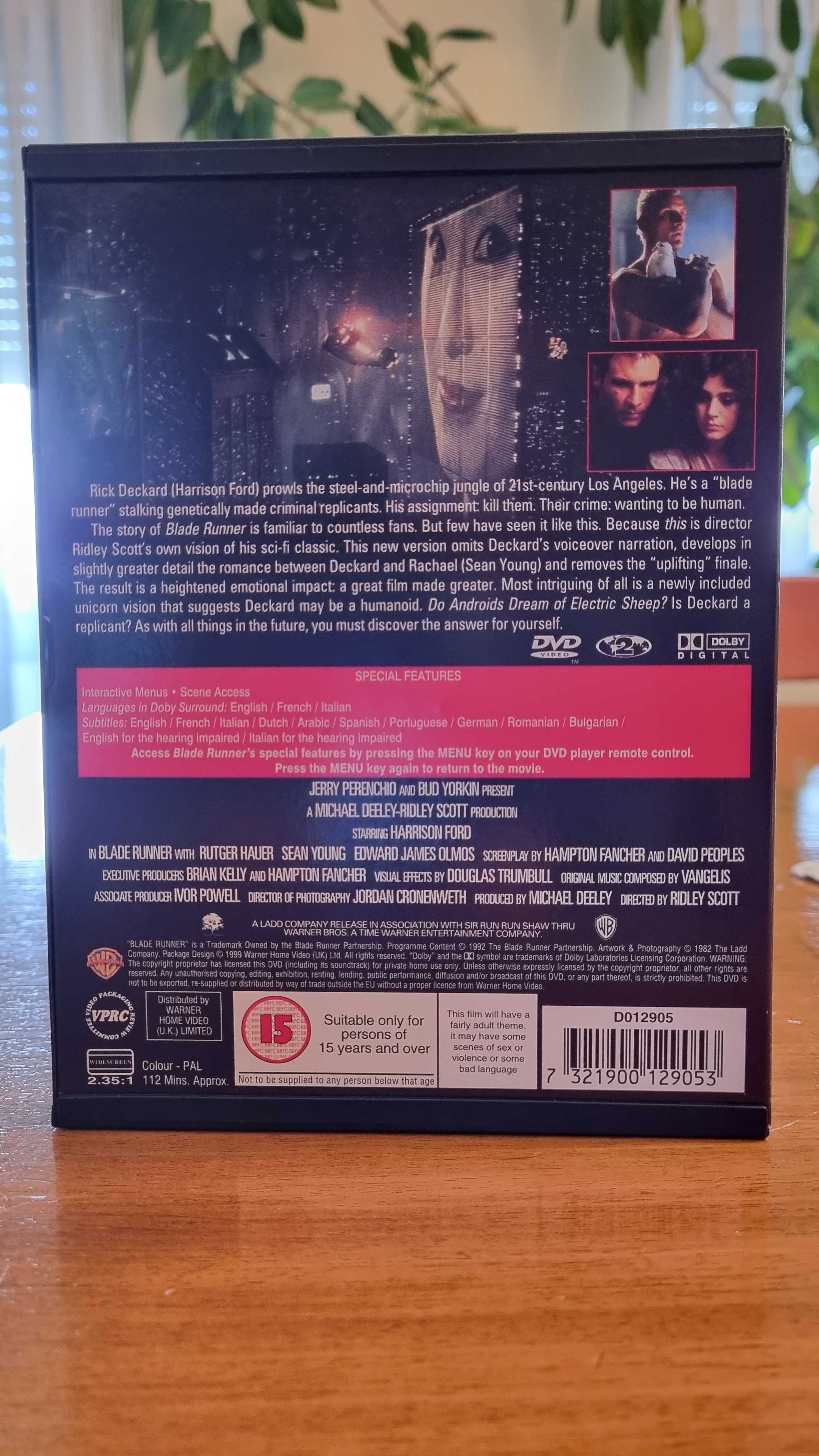 Vendo DVD SCI-FI Filme BLADE RUNNER (Director's Cut) Edição Inglesa!