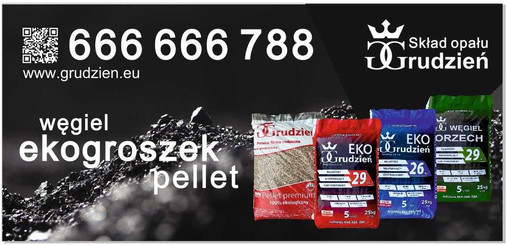 Promocja! Ekogroszek Groszek Węgiel Pellet Grudzień Sobianek Bartex