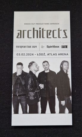 Bilet, druk kolekcjonerski Architects 03.02.2024 Łódź