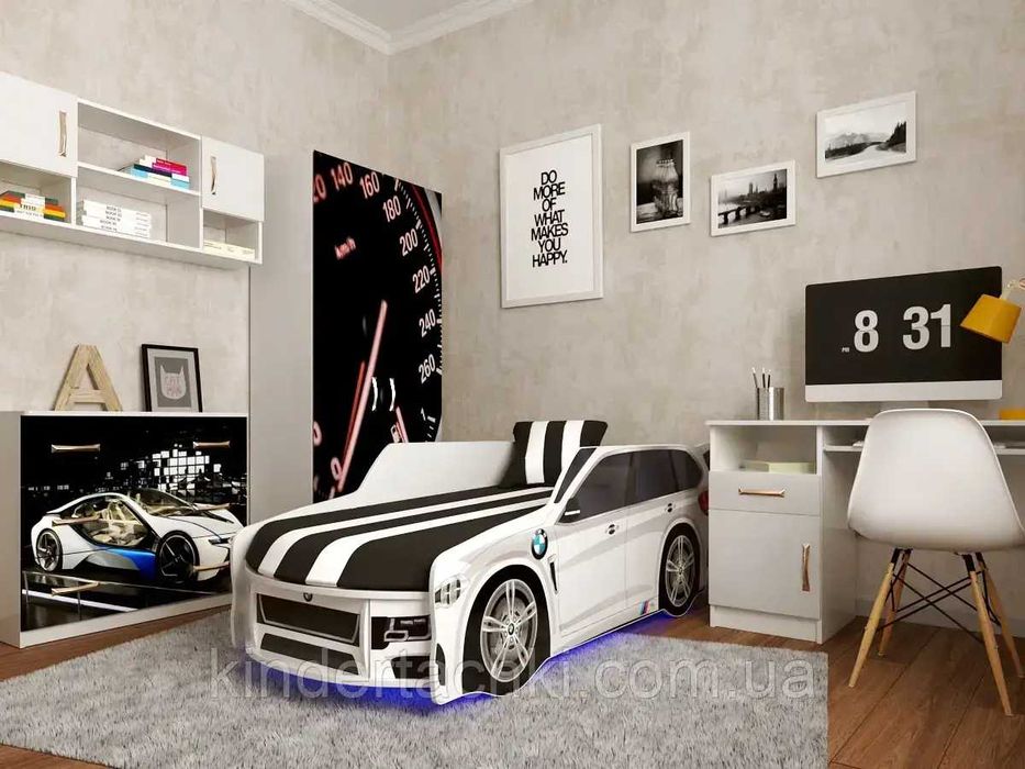 Кровать машина з матрасом/ліжко машина/диван авто/Безкоштовна доставка