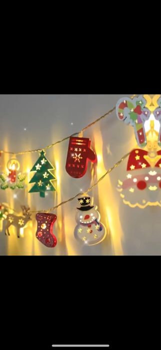 Новорічна гірлянда для ялинки , для декору кімнати від батарейок