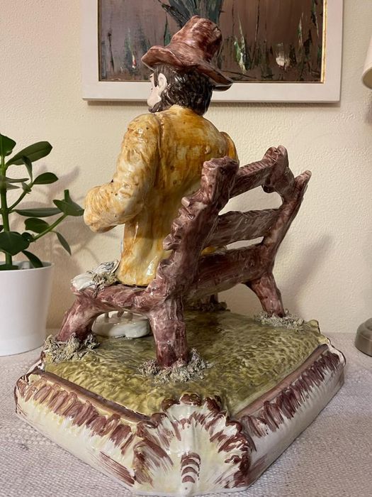 Figurka porcelanowa ceramika wielka ogromna Capodimonte Bossano 38 cm