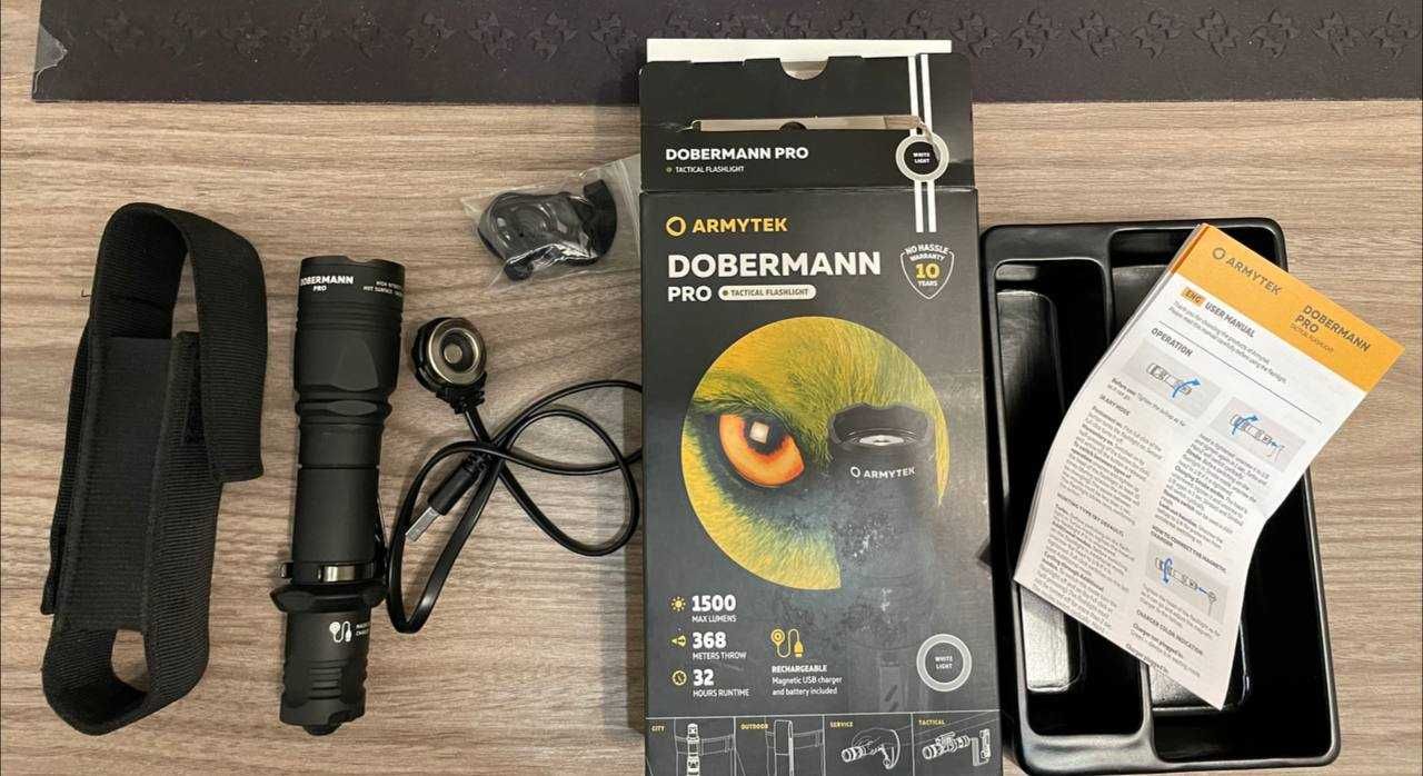 Ліхтар Armytek Dobermann Pro Marnet USB White (F07501C)