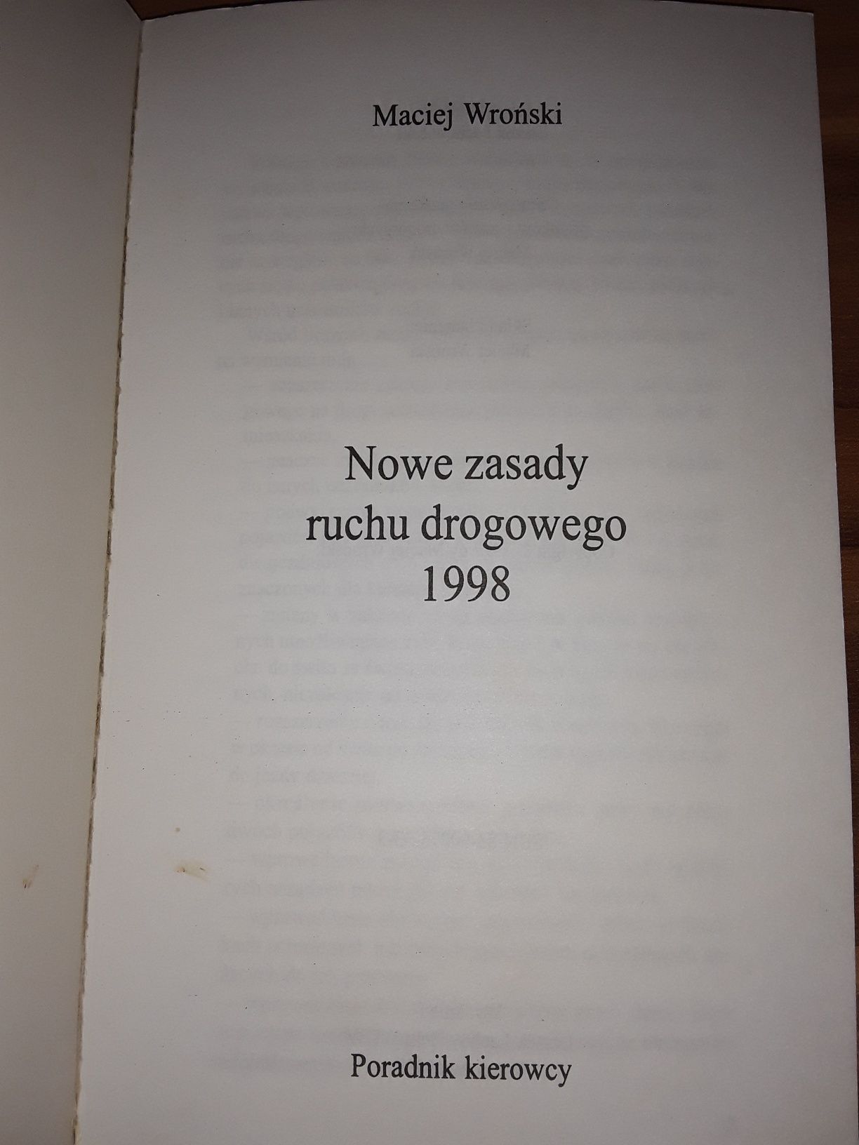 Nowe zasady ruchu drogowego poradnik Wroński