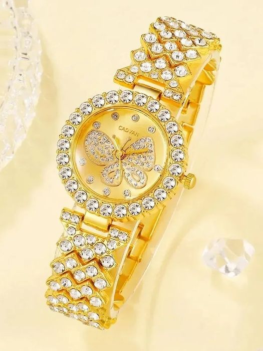 Zegarek bransoletka koloru złotego cykoria