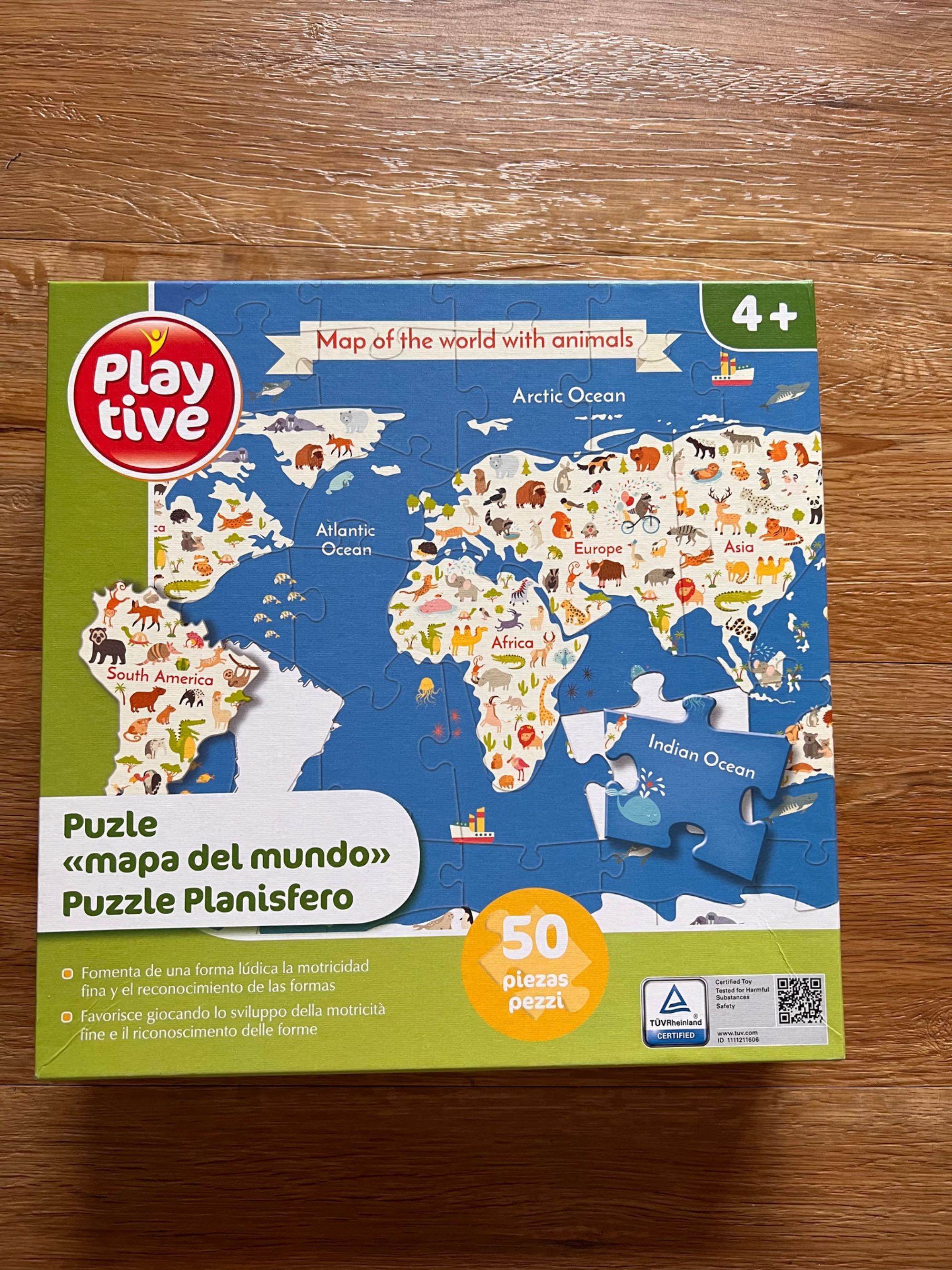 Mapa mundo puzle
