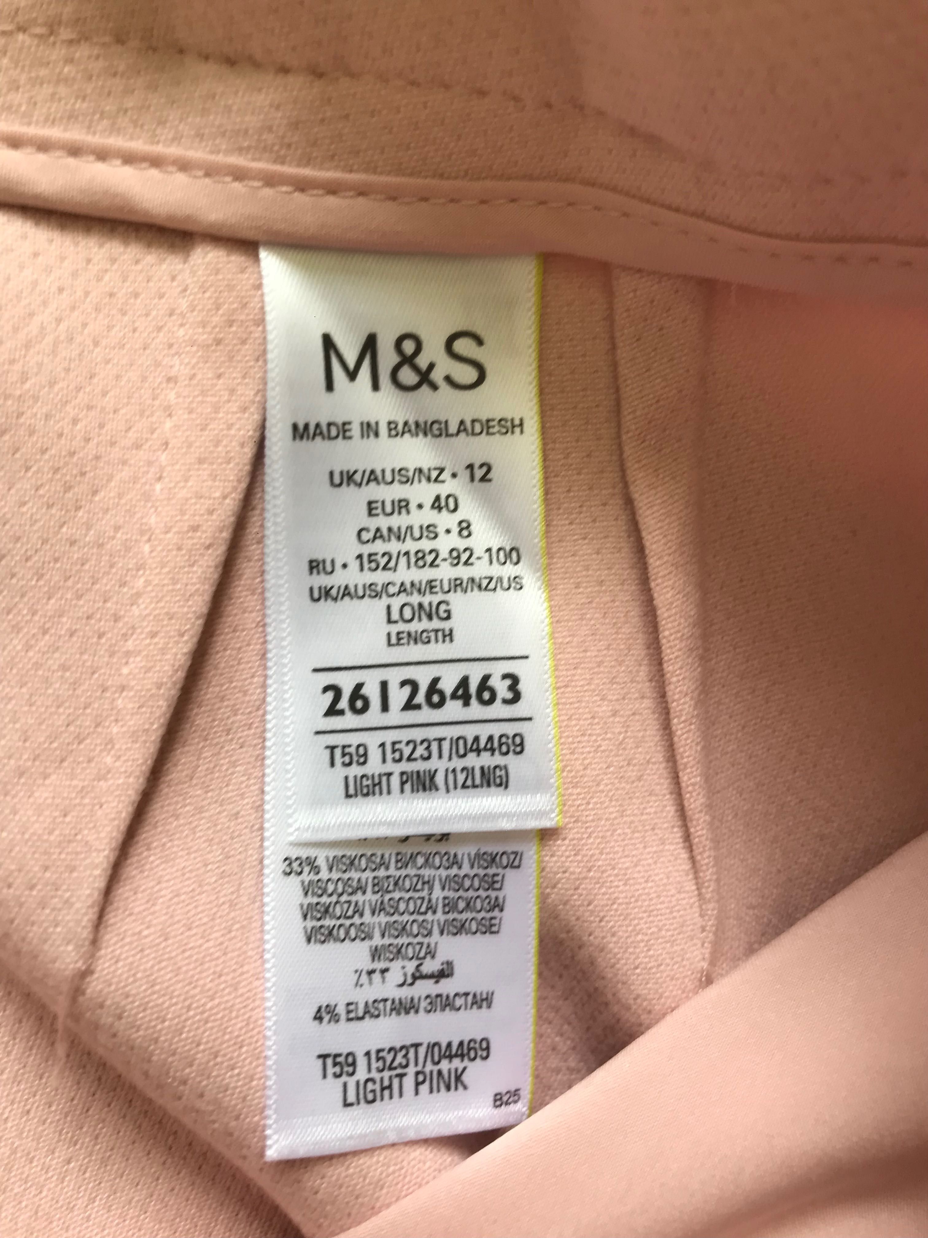 Штани рожеві брюки M&S рожеві