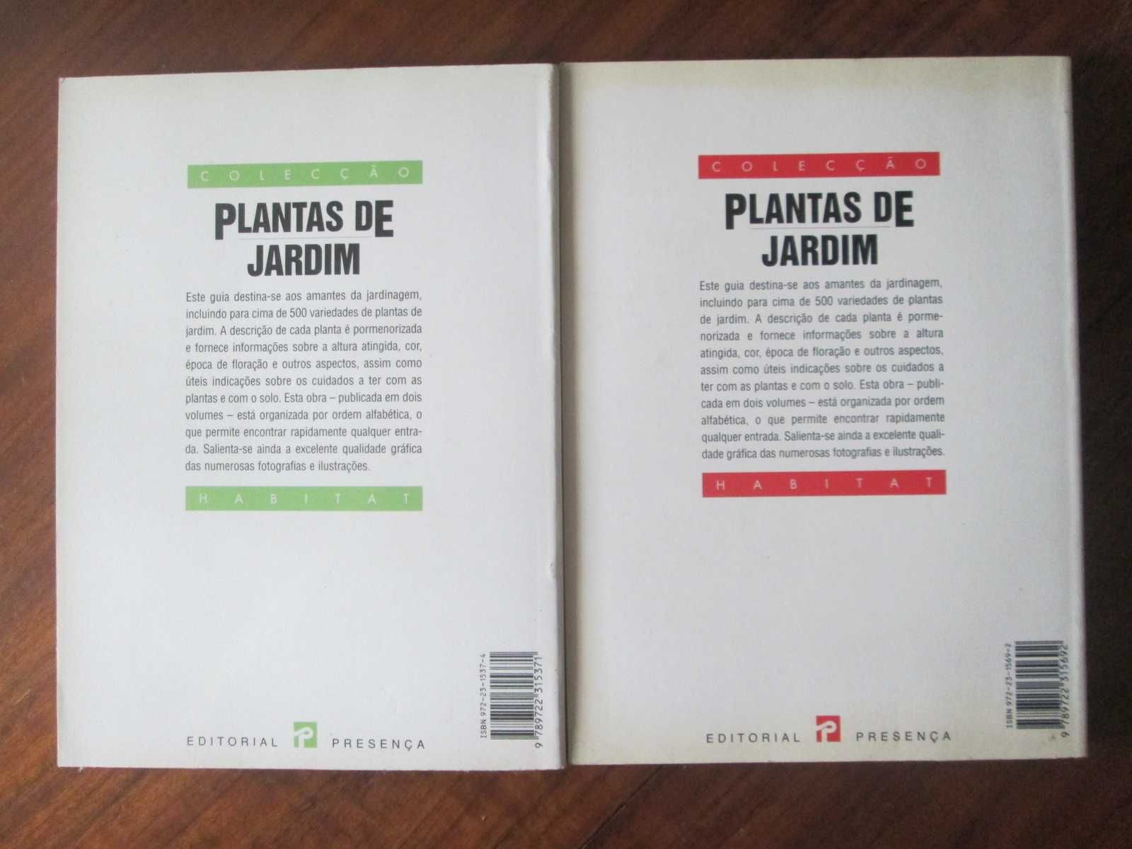 Livros Plantas de Jardim (colecção habitat) e O Jardim em Casa