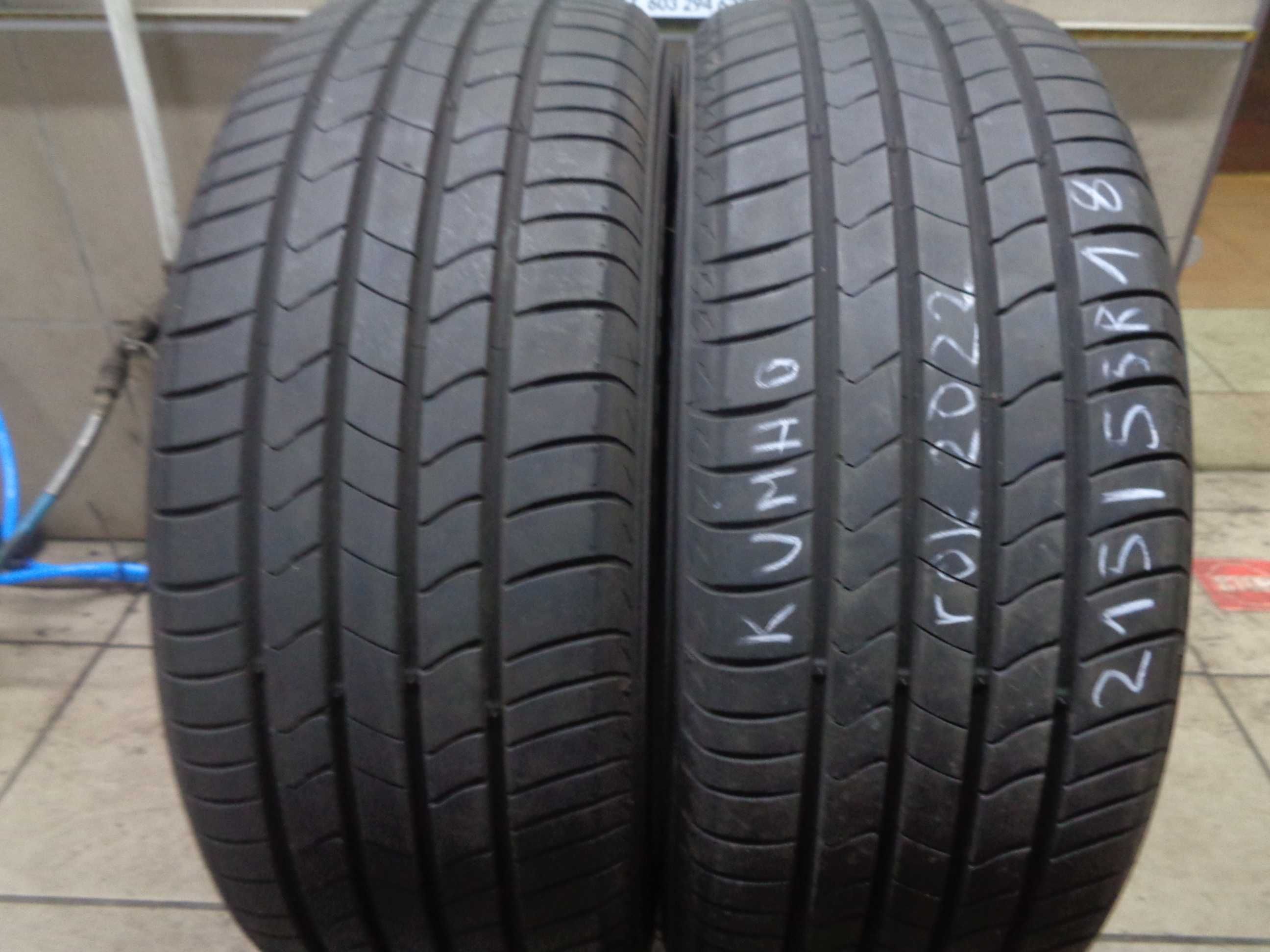 2szt. 215/55R18 KUMHO Ecsta HS51 , Opony Letnie , r.2022 , B. Ładne