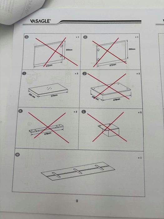 VASAGLE TV z oświetleniem LED, stolik LTV331T10 BRAK ELEMENTÓW 1/2