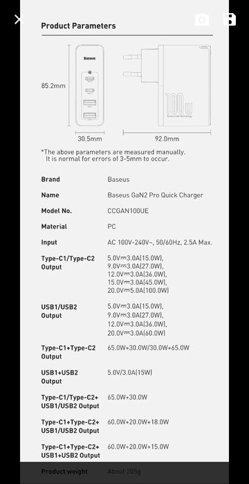 Быстрые зарядные Baseus 100w и 140w