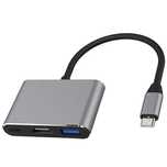 Hub Хаб 3в1 для Macbook Ноутбук HDMI USB 3.0 TypeC Хаб.  12