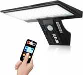 Lampa solarna JESLED Reflektor z czujnikiem ruchu 4 Tryby czarna