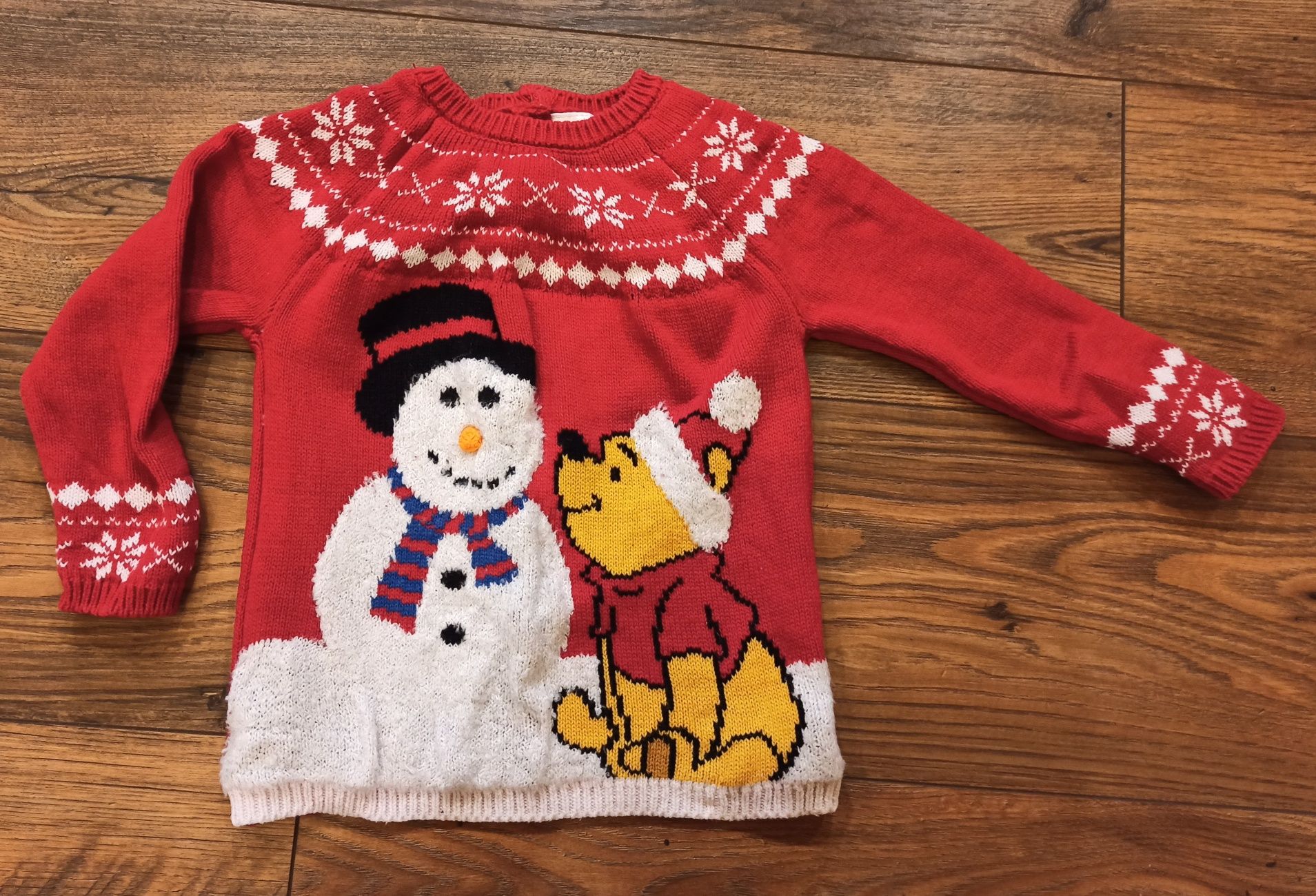 Sweter świąteczny z Kubusiem Puchatkiem Disney Baby 18-24 + gratis