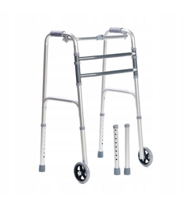 Balkonik chodzik rehabilitacyjny dla seniora z kółkami
