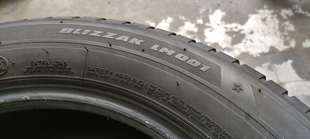 1x 225/60R18 Bridgestone Blizzak LM001 104H 5,1mm RunFlat