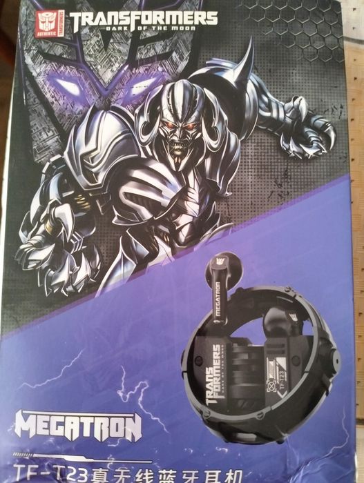 Новые беспроводные наушники transformers TF-T23 , коробка , шнур,