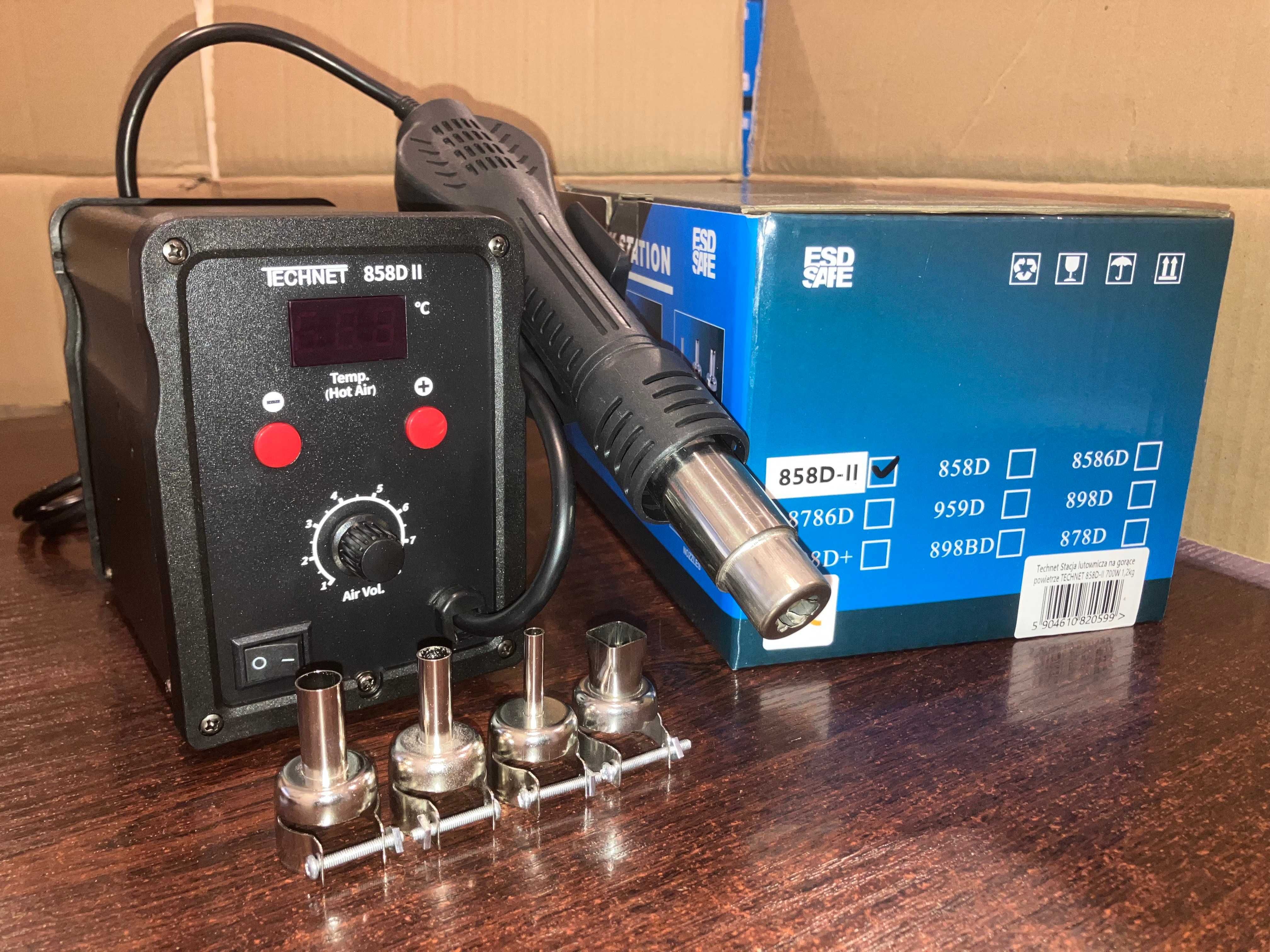 Spawarka plastiku Stacja lutownicza TECHNET 858D-ll z dyszami HOT-AIR