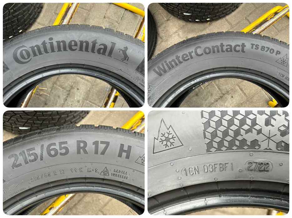 2X Opony Zimowe 215/65R17 99H CONTINENTAL WINTER CONTACT TS870P 2022R