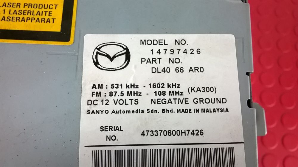 Rádio - DL4066AR0 / DP7566AH0 / DR61664H0 [Mazda 2 (DE_, DH_3)]