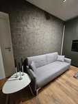 Sofa popielata 180x50 rozkładana +2 poduszki