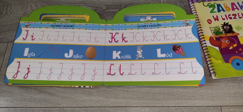 Książki do zmazywania Cyfry i kształty + Alfabet i kolory + Liczenie