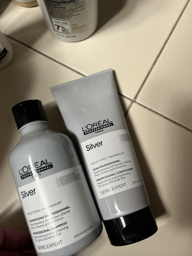 Shampo e condicionador loreal silver