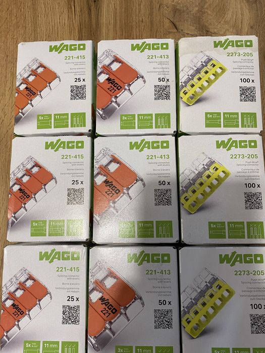 Złączki firmy WAGO 12 paczek