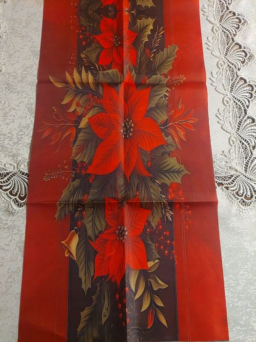 Nowa serweta świąteczna bieżnik długość 178cm, szerokość 31,5 cm