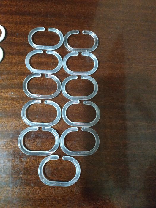 Кільця-гачки для штори у ванну кімнату